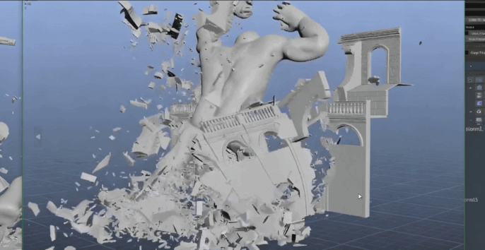 Houdini影视级物理破坏破碎VFX特效制作工作流程视频教程 (图2)