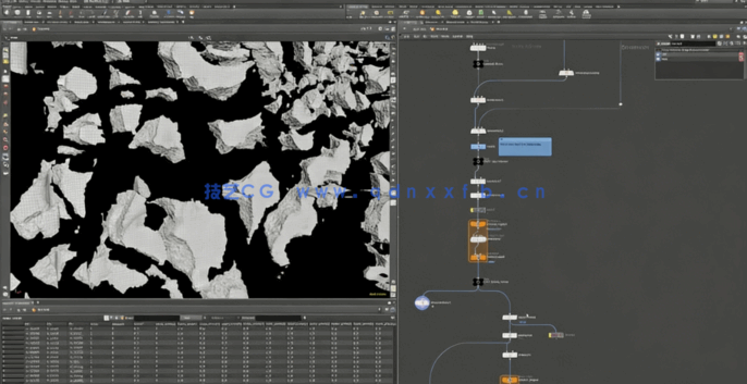 Houdini破坏墙体VDB破碎模拟特效实例制作视频教程(图4)