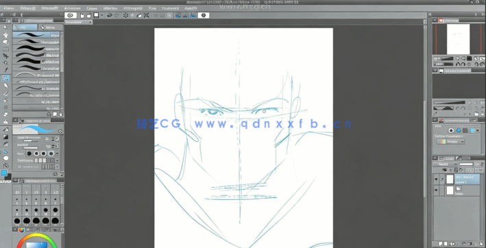PS角色草图到上色过程详细实例训练视频教程(图3)