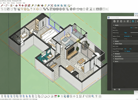 Sketchup与Vray 3D平面渲染图大师级视频教程(图5) Sketchup与Vray 3D平面渲染图大师级视频教程(图5)