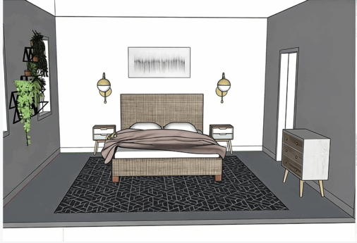 Sketchup卧室建模室内设计实例制作训练视频教程(图6)