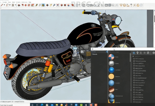 SketchUp与Vray摩托车渲染技术视频教程(图1)
