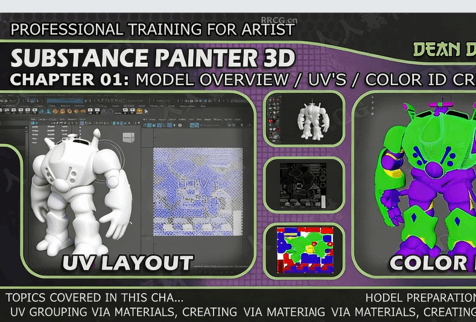 【中英双语】Substance Painter机甲机器人材质与破损绘制流程视频教程(图2)