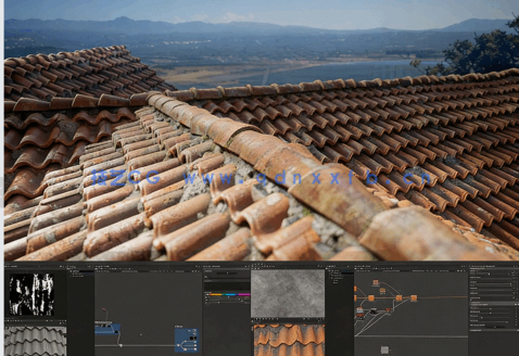 中文字幕】Substance Designer屋顶瓦片程序化材质制作视频教程(图5)