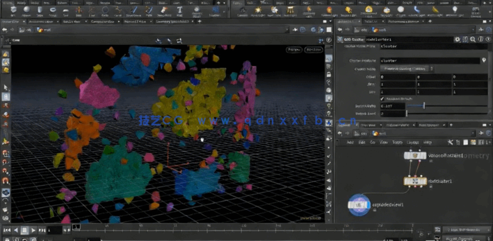 Houdini中Destruction粉碎破裂特效制作视频教程(图5)