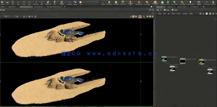 Houdini中Vellum Grains沙粒物理作用模拟训练视频教程(图5)