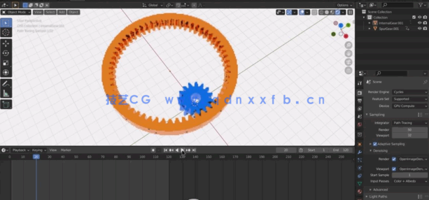 Blender齿轮机械结构建模与动画实例制作视频教程(图3)