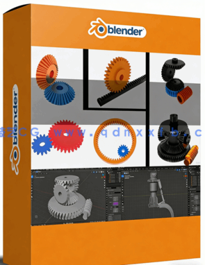 Blender齿轮机械结构建模与动画实例制作视频教程(图1)