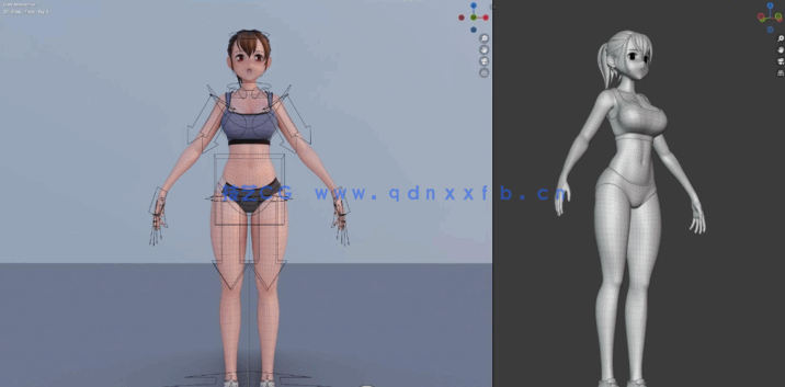 Blender日系二次元运动女孩建模与动画完整制作流程视频教程(图4)