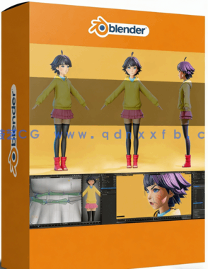 Blender《火影忍者》漩涡向日葵角色完整制作流程视频教程(图1)