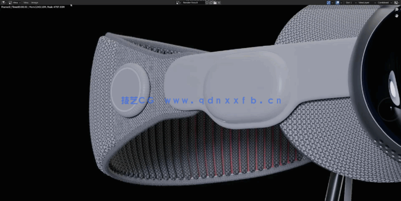 Blender苹果Apple Vision Pro头显设备完整制作流程(图4)