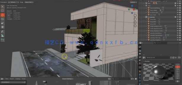 Blender独立住宅从建模到最终渲染工作流程视频教程(图4)