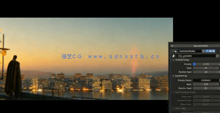 Blender蝙蝠侠场景CG与VFX实战制作全流程视频教程(图4)