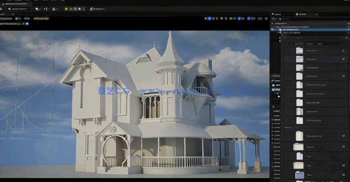 Blender与UE5多利亚风格建筑游戏场景实例制作视频(图2)