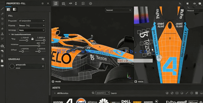 Blender迈凯伦MCL36赛车完整制作工作流程视频教程(图4)