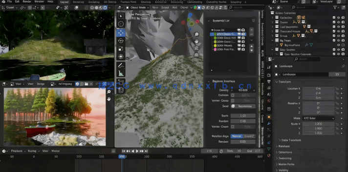 Blender影视场景光影自然元素动态镜头制作视频教程(图3)