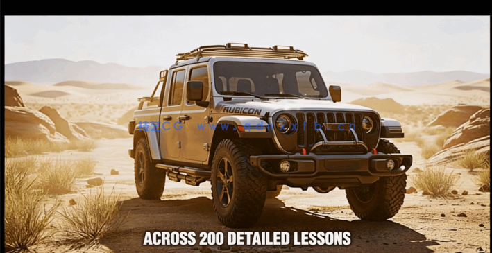 Blender吉普全地形皮卡越野车硬表面建模全流程视频(图3)