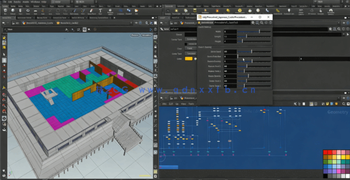 Houdini与UE4经典日本武士道建筑场景制作视频教程(图7)