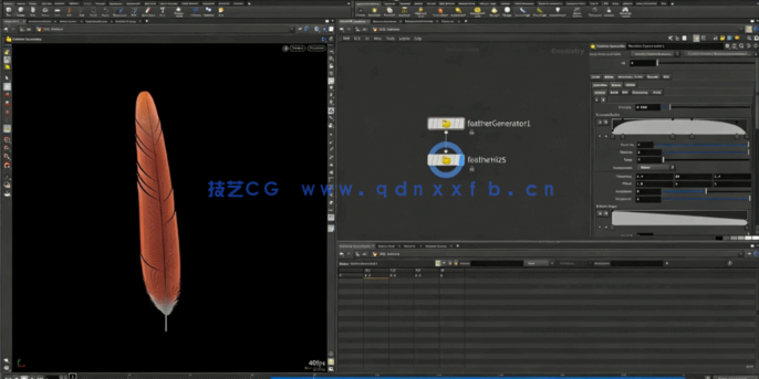 Houdini鸟类羽毛工具使用技巧视频教程（附工具）(图5)