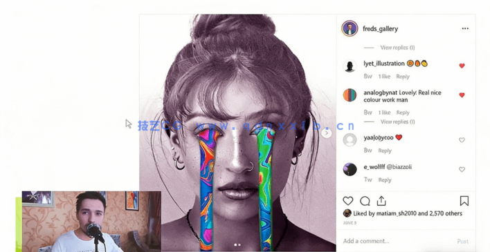 PS幻想彩色纹理素材合成视频教程(图3)