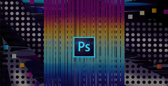 PS抽象图形复古氛围发光效果海报制作视频教程(图4)