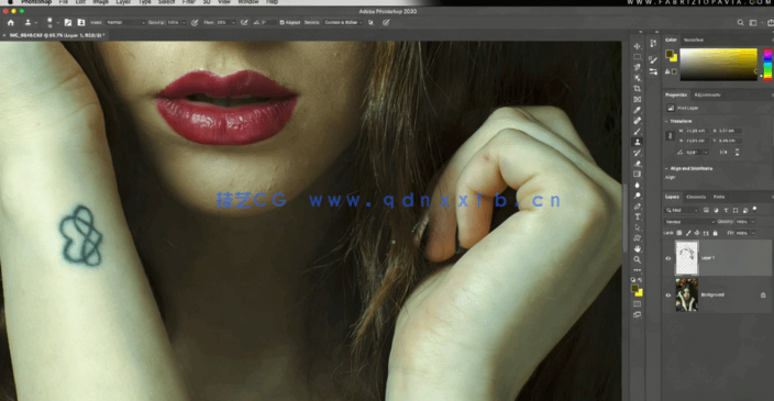 PS人像艺术照后期细节美化修饰处理视频教程(图1)