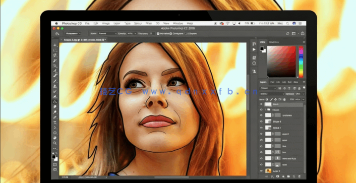 PS人像后期卡通漫画形象绘画效果处理修饰视频教程(图4)