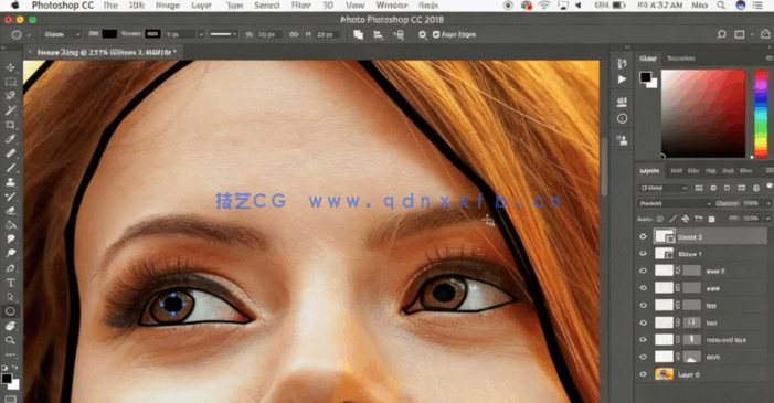 PS人像后期卡通漫画形象绘画效果处理修饰视频教程(图5)