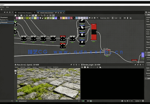 Substance Designer苔藓道路纹理材质制作流程视频教程(图3)