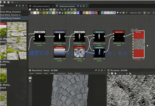 Substance Designer苔藓道路纹理材质制作流程视频教程(图4)