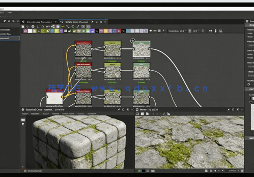Substance Designer苔藓道路纹理材质制作流程视频教程(图6)