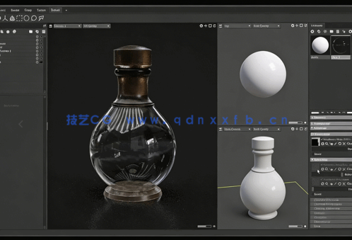 Substance Painter游戏铠甲药瓶逼真材质纹理制作视频教程(图2)