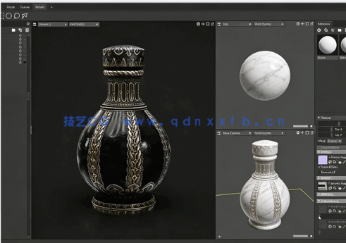 Substance Painter游戏铠甲药瓶逼真材质纹理制作视频教程(图4)