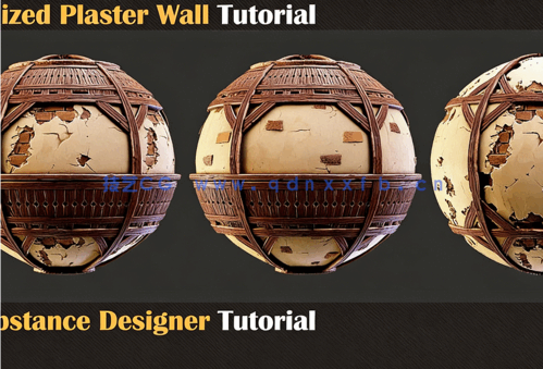 Substance Designer木质石膏造型墙壁材质制作视频教程(图3)