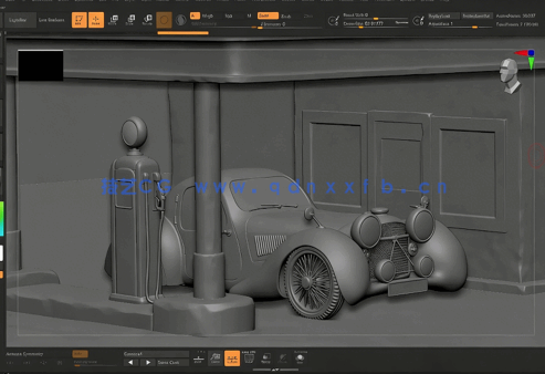 Substance Painter汽车3D场景纹理实例制作视频教程(图2)