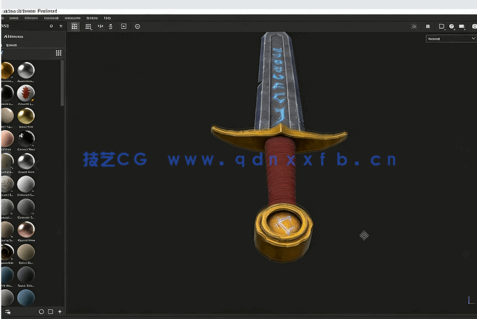 Substance Painter符文之剑游戏资产纹理贴图制作视频教程(图1)