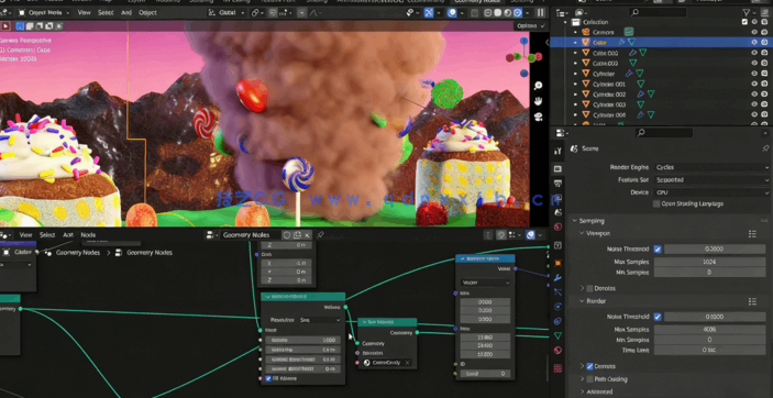 Blender几何节点实战项目训练视频教程 (图4)