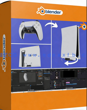 Blender索尼PS5游戏机丝滑过渡动画制作视频教程(图1)