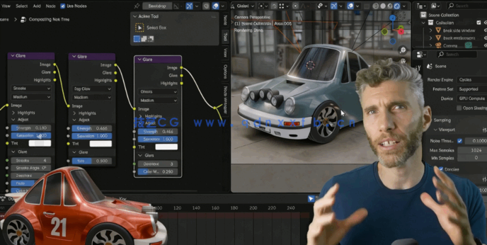 Blender硬表面建模小型赛车实战制作训练视频教程(图5)