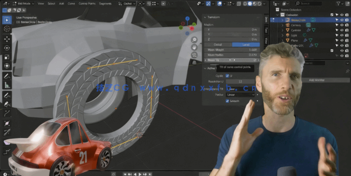 Blender硬表面建模小型赛车实战制作训练视频教程(图3)