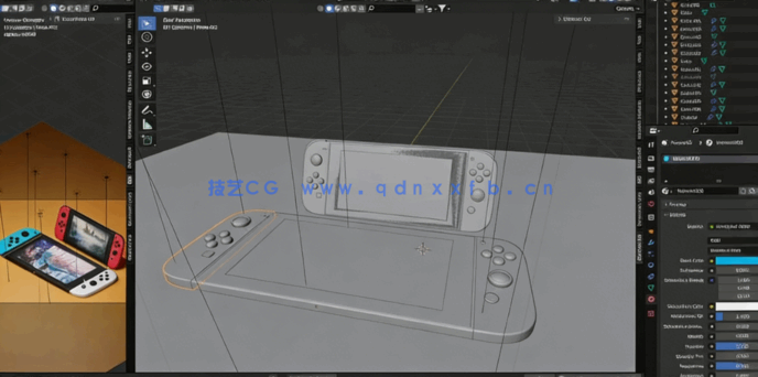 Blender任天堂Switch游戏机建模制作视频教程(图2)