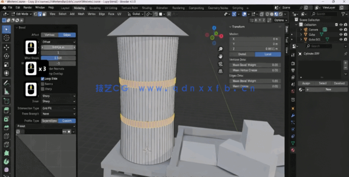 Blenderr美国西部小镇环境场景制作全流程视频教程(图2)