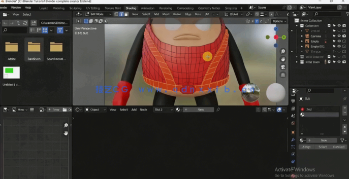 Blender《杀手豆》游戏角色建模雕刻与动画制作全流(图3)