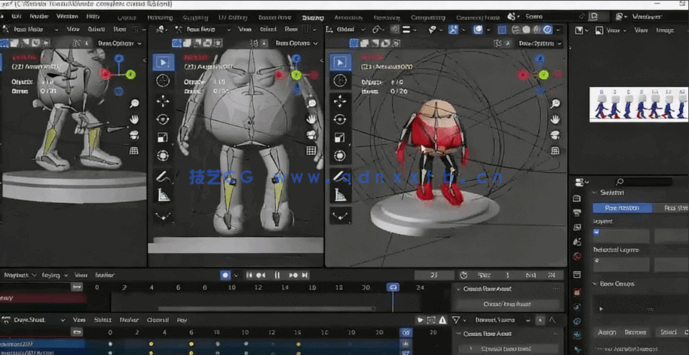 Blender《杀手豆》游戏角色建模雕刻与动画制作全流(图4)