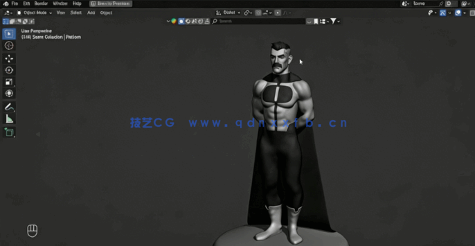 Blender《无敌少侠》中全能人角色雕刻手办制作视频(图3)