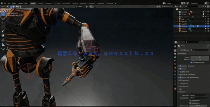 Blender《钢铁巨人》机械角色模型动画完整制作流程视频教程(图3)