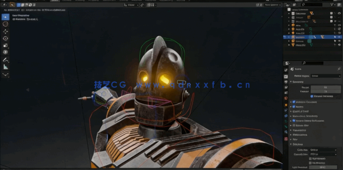 Blender《钢铁巨人》机械角色模型动画完整制作流程视频教程(图4)