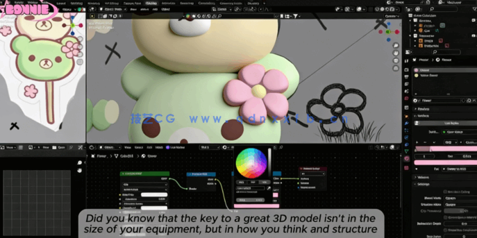 Blender小熊日本麻薯完整实例制作视频教程(图5)