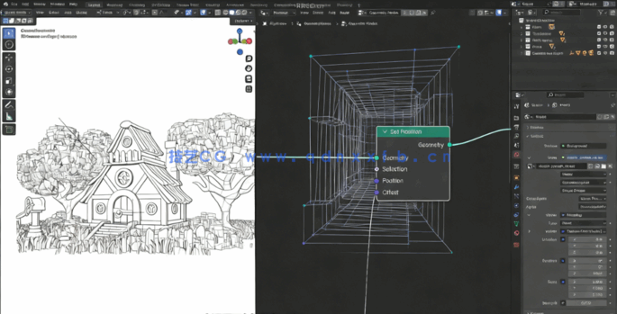 Blender手绘卡通风格小屋制作流程视频教程(图2)