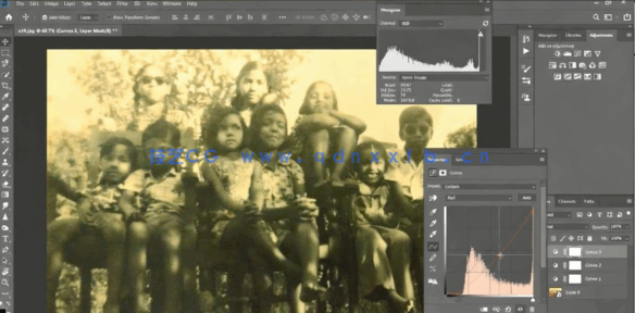 PS老旧破损照片后期修复还原技巧视频教程(图1)